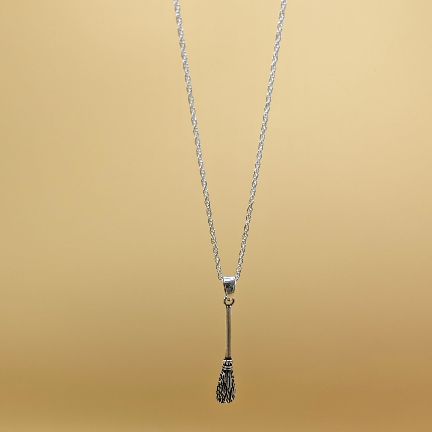 Witches Broom Pendant Necklace