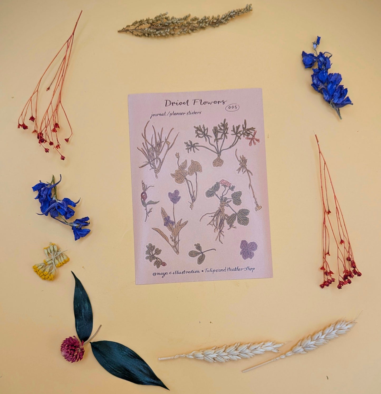 "Dried Flowers" Sticker Sheet