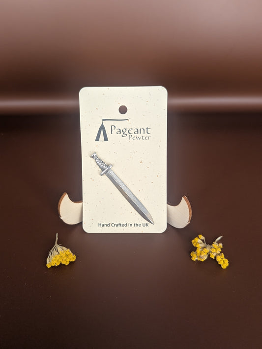 Pewter Sword Pin Badge