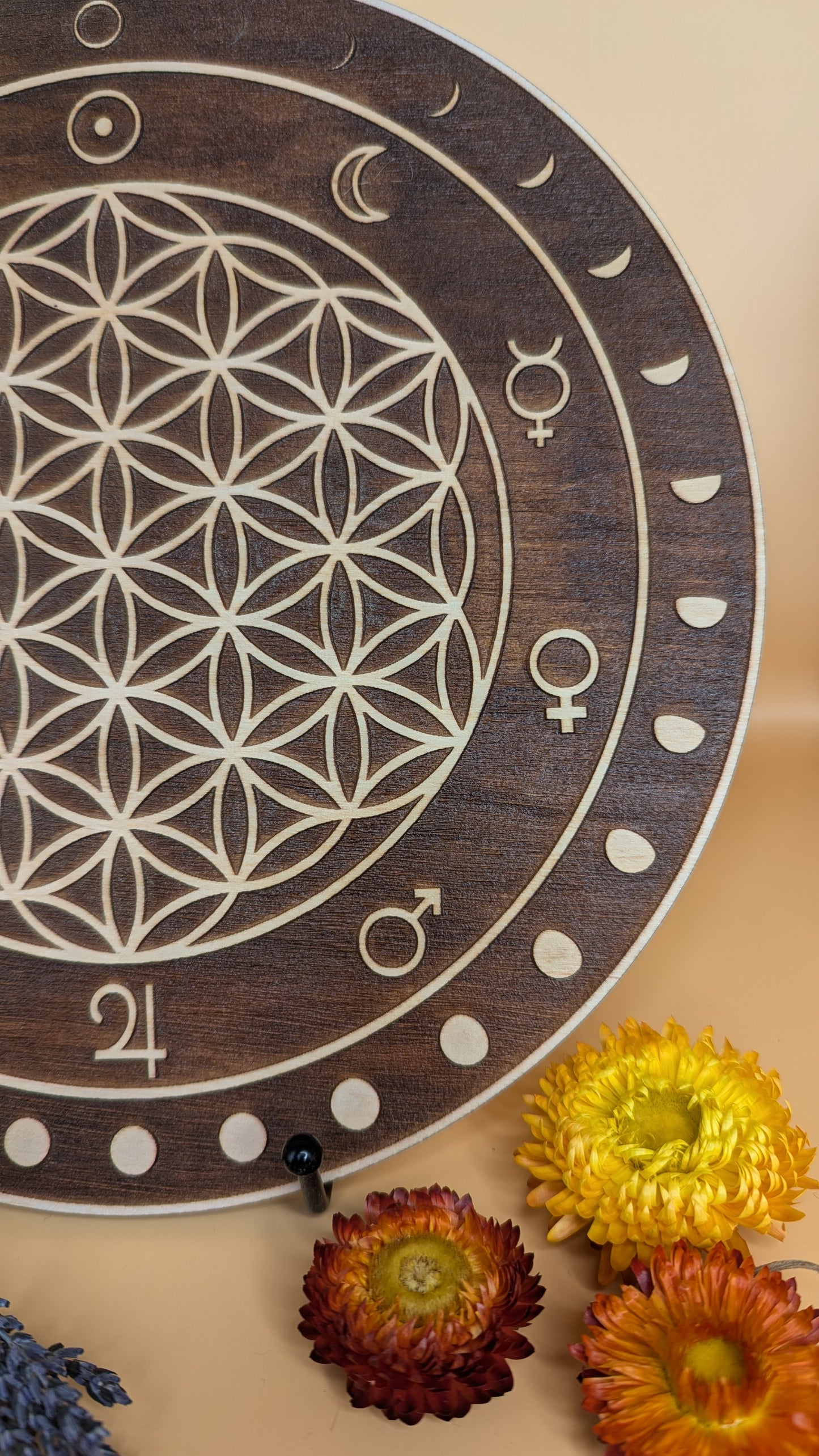 Moon Flower of life Crystal grid