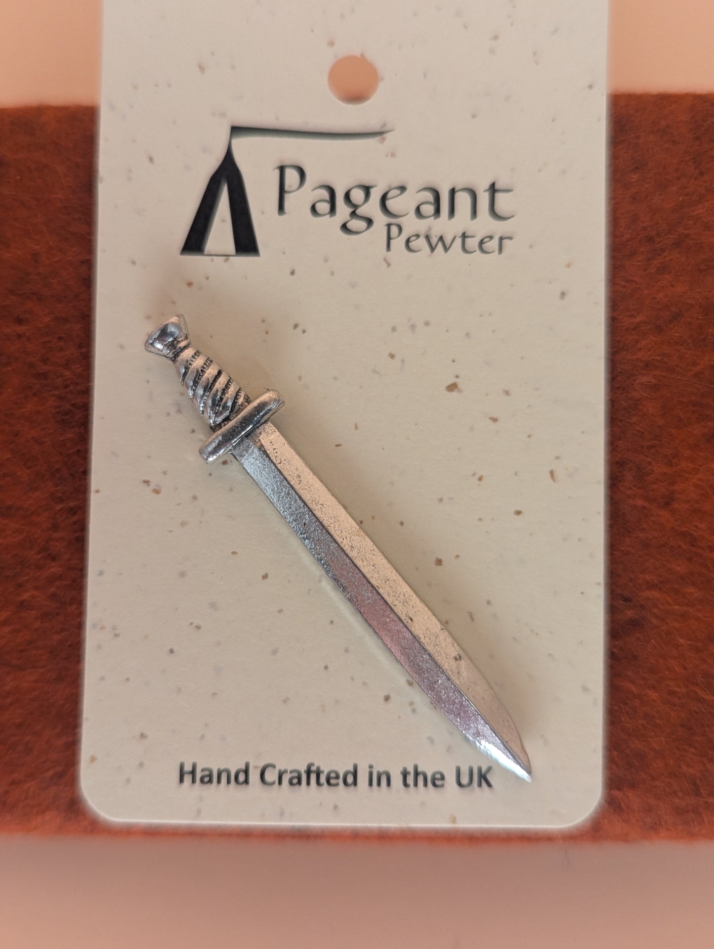 Pewter Sword Pin Badge