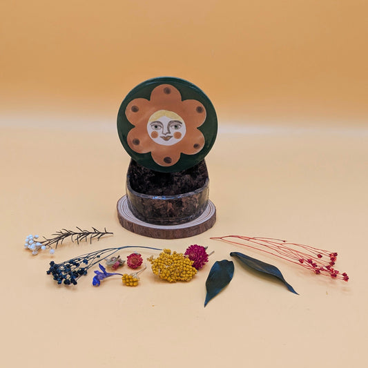 'Flower Face' Ceramic Mini Shelf Ciara Veronica Dunne