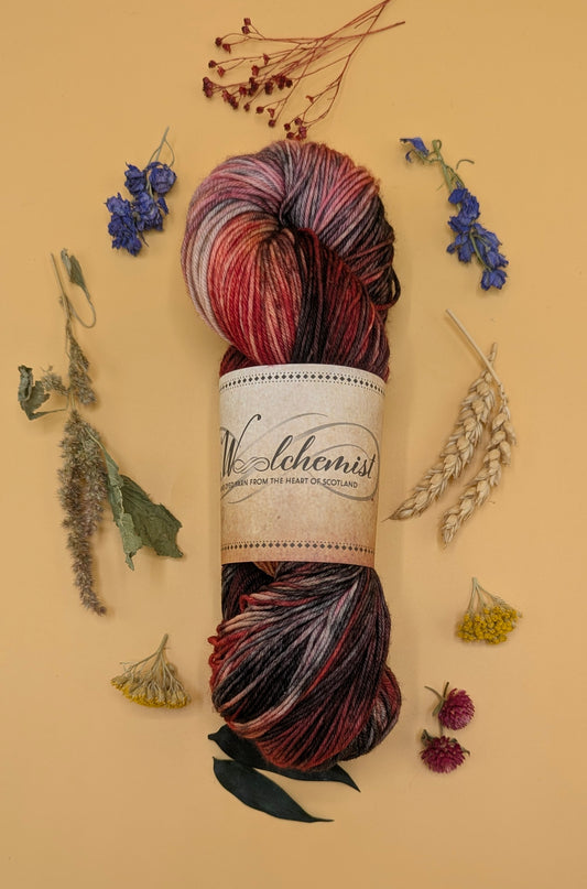 'Persephone' - The Woolchemist Hand Dyed Yarn - 100g