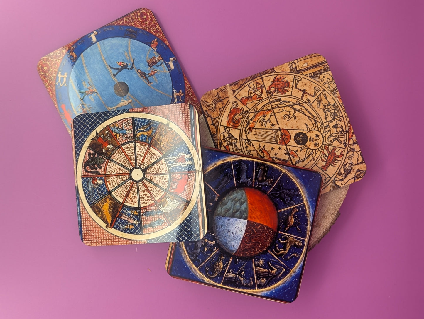 'Medieval Zodiac Chart' Coasters