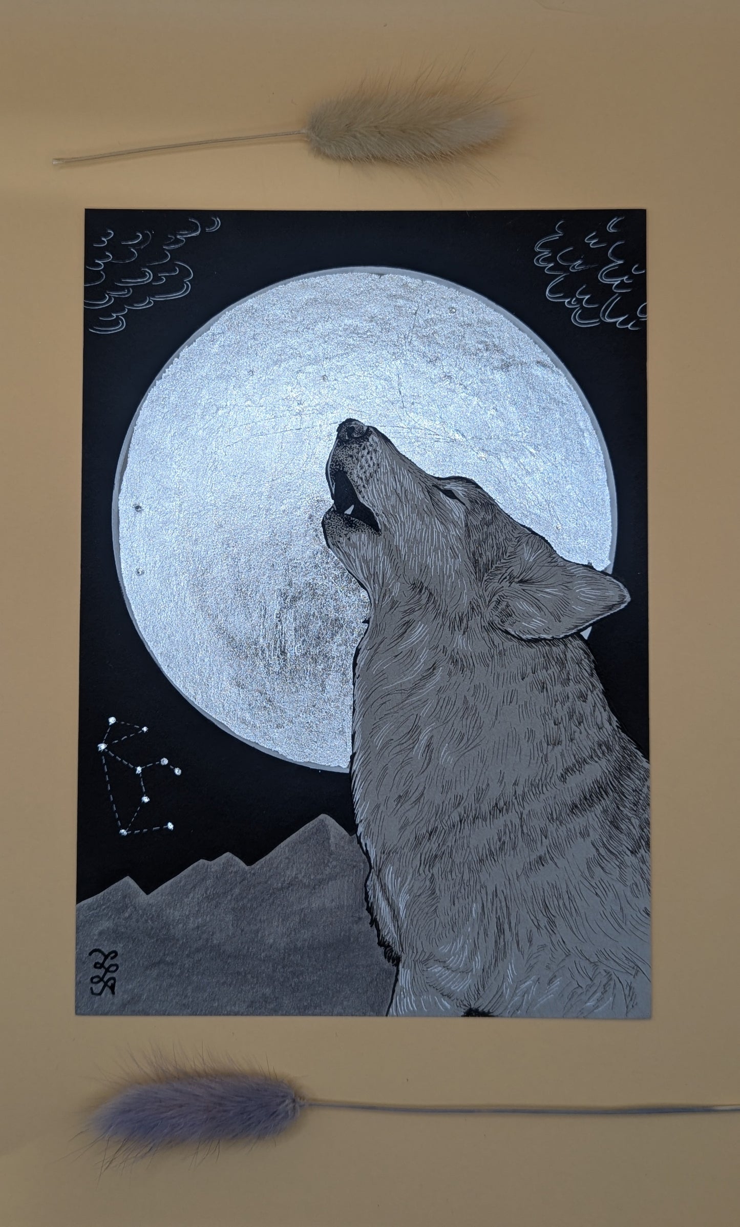 "Lunar Wolf" Print by Laura Jeacock