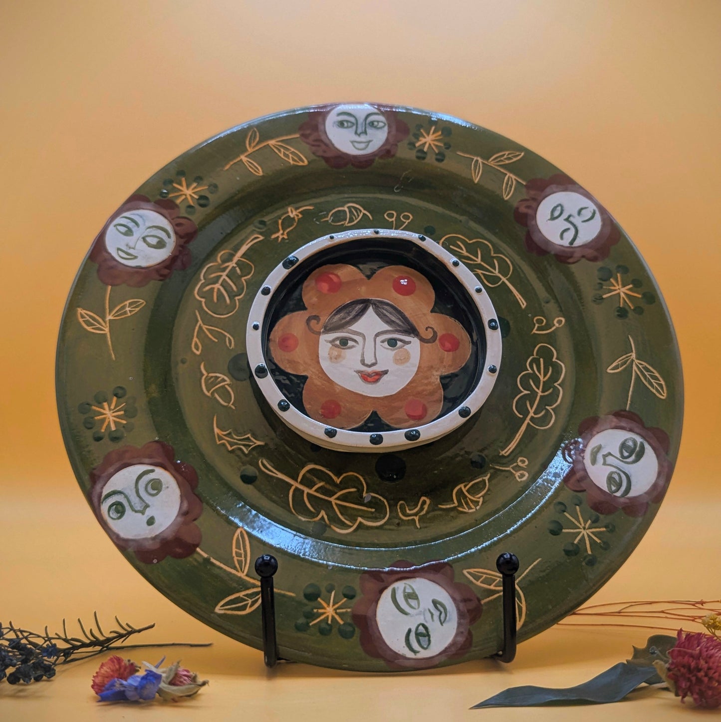 'Flower' Ceramic Plate by Ciara Veronica Dunne