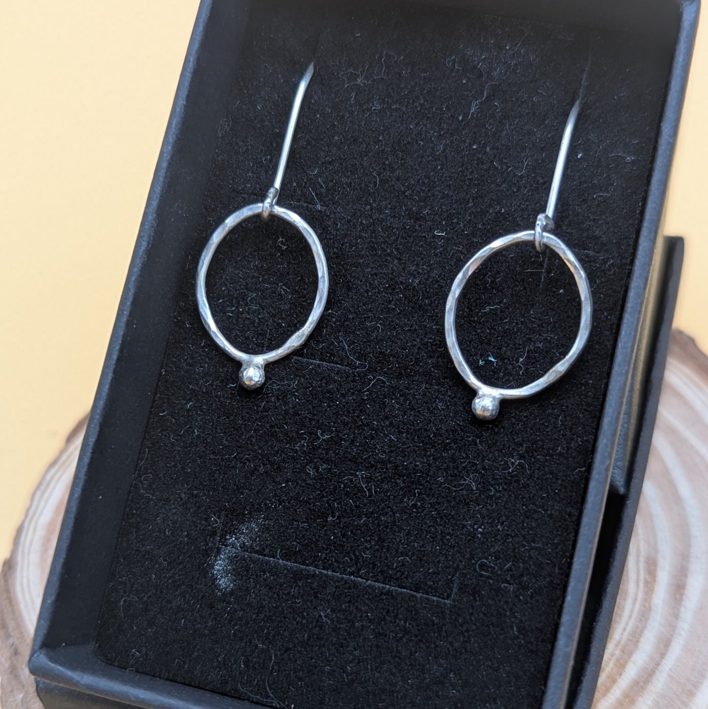 Silver Oval Earrings