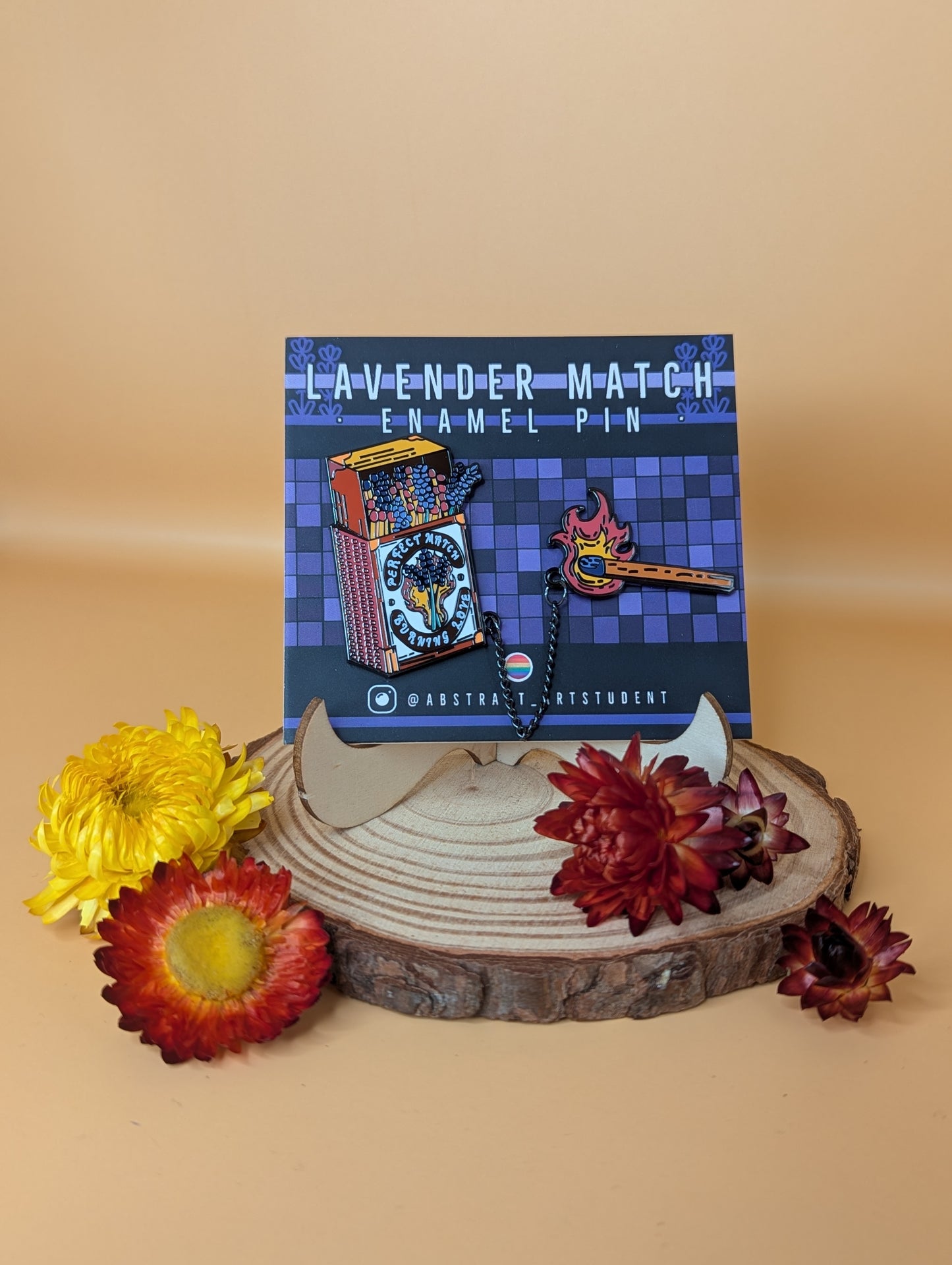 Lavender Match Enamel Pin