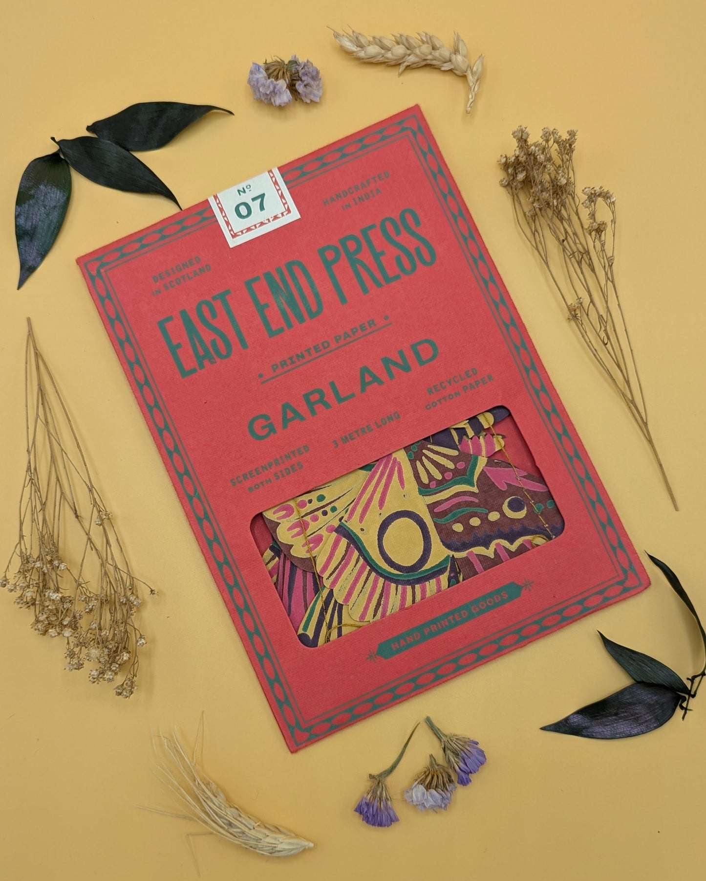 Colourful Butterflies Sewn Garland by East End Press