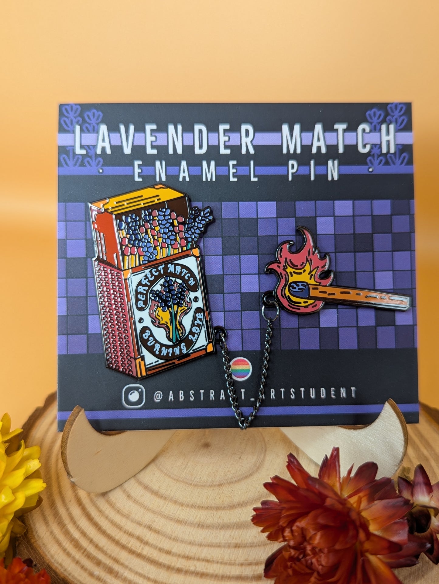 Lavender Match Enamel Pin