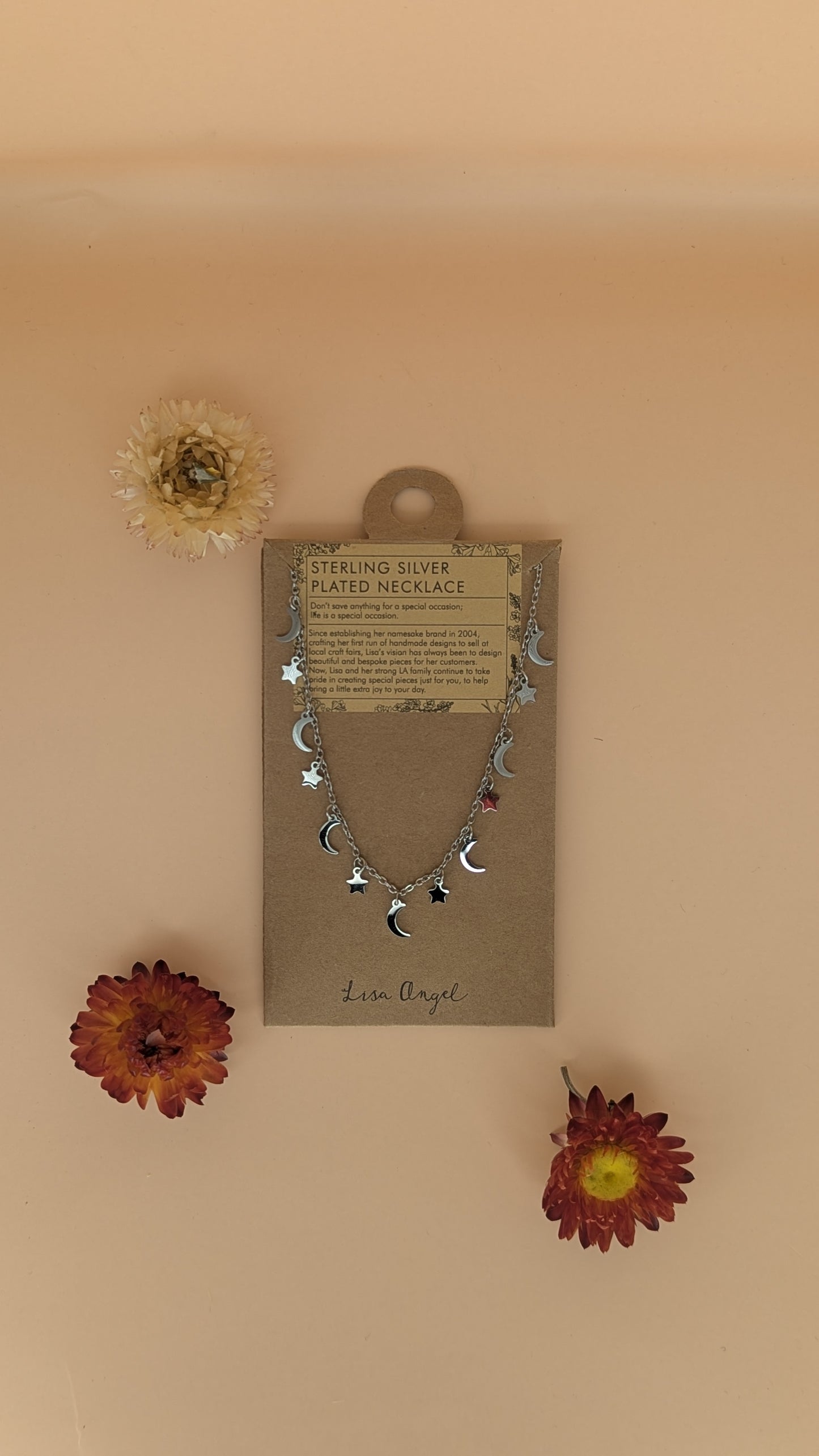 Star and Moon Charm Necklace
