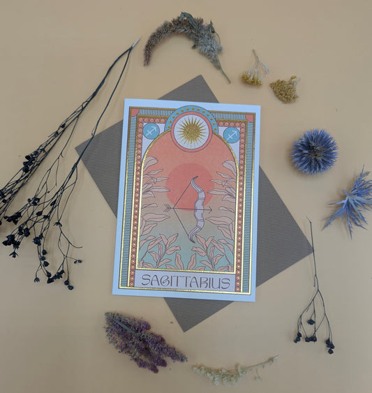 Sagittarius Zodiac Card