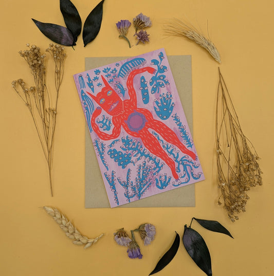 ‘Dancing Devil’ Greeting Card
