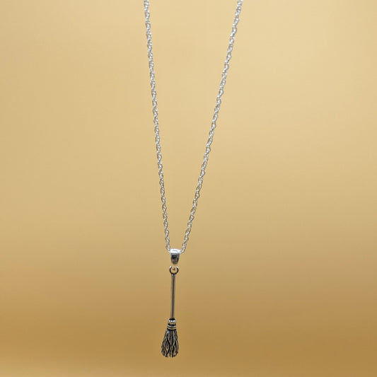 Witches Broom Pendant Necklace