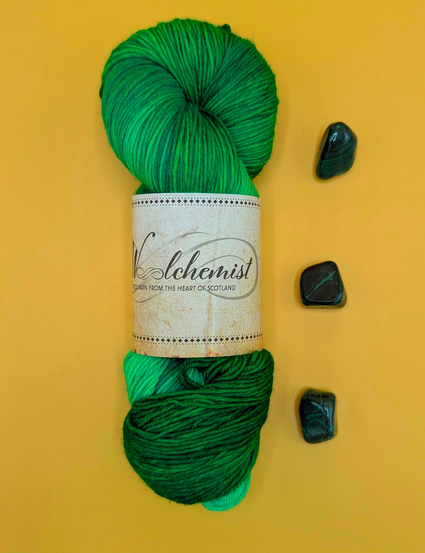 'Malachite' - the Woolchemist Hand Dyed Yarn - 100g