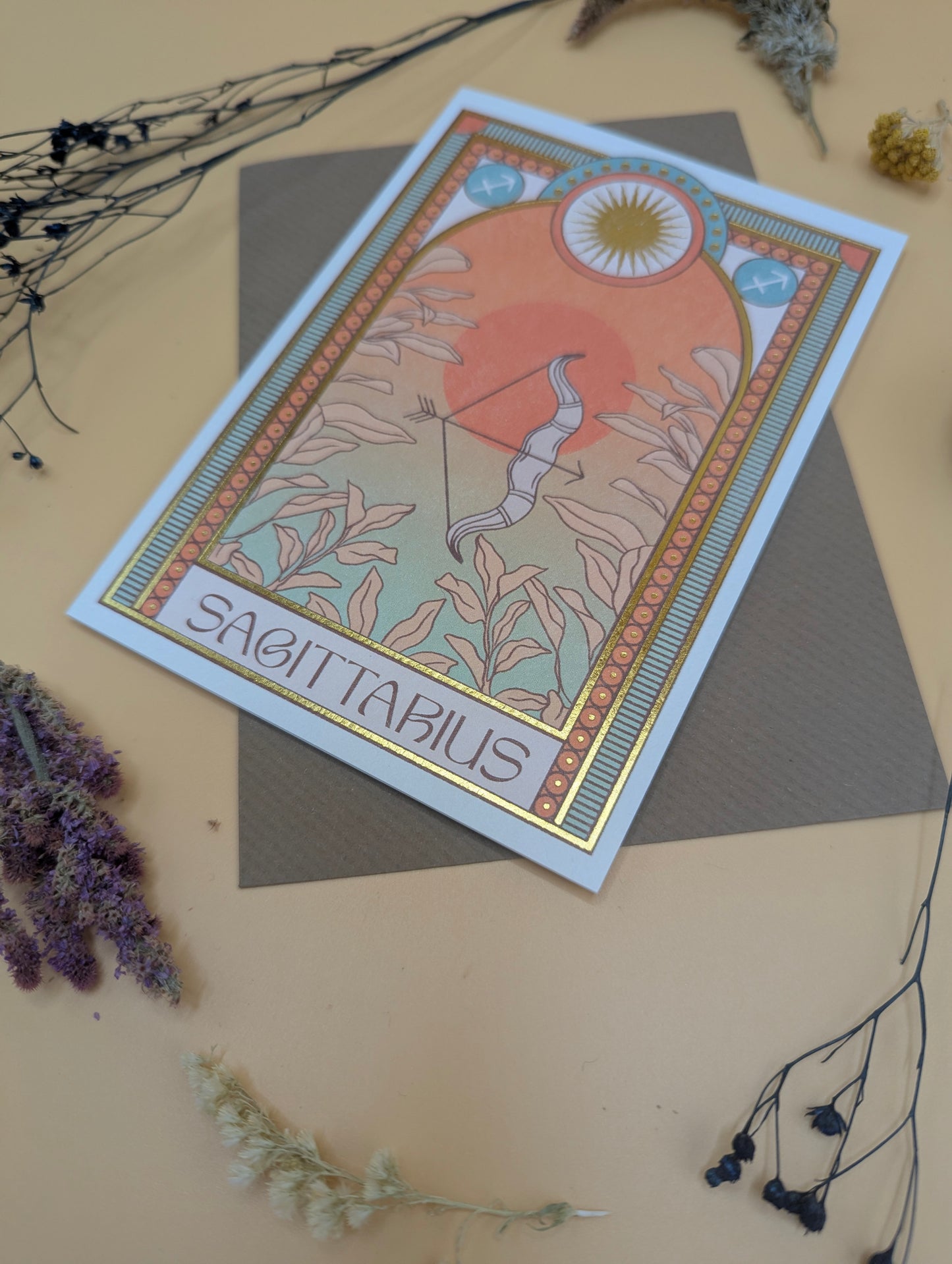 Sagittarius Zodiac Card