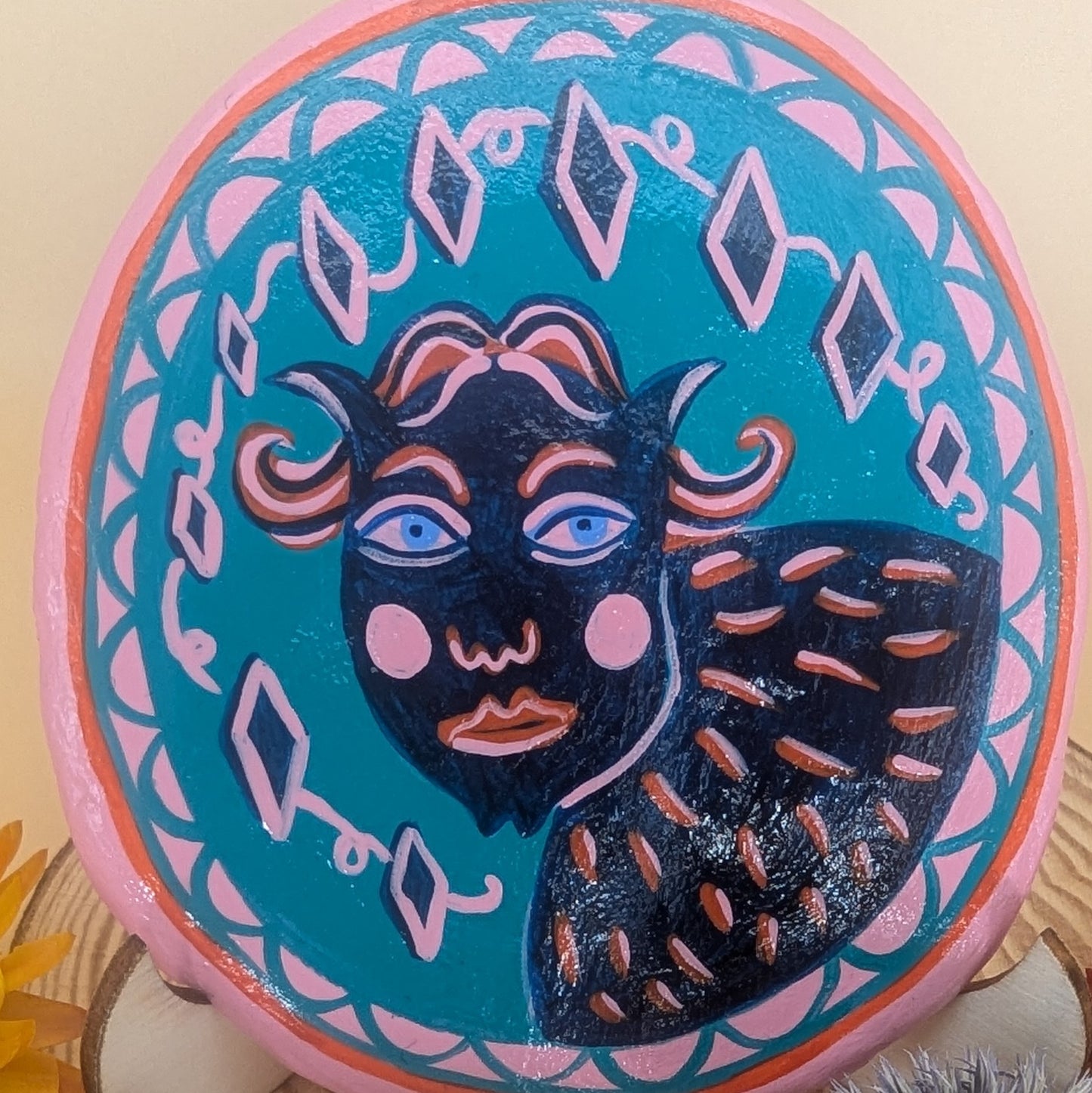 “Coyote” Dish Painting by Fiona Beveridge