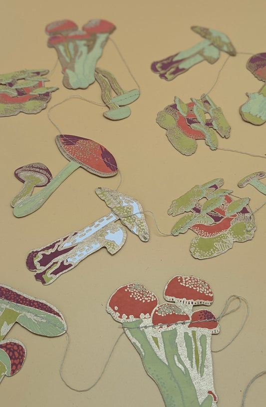 'Mushroom' Paper Garland by East End Press