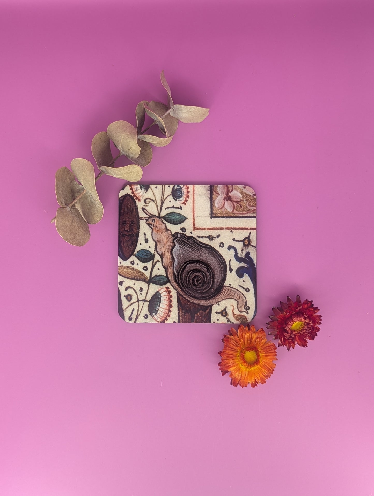 'Medieval Snails' Coasters