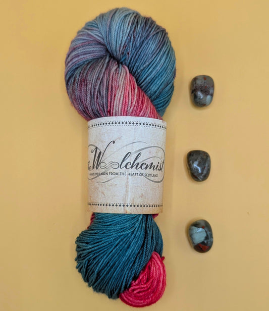 'Bloodstone' - The Woolchemist Hand Dyed Yarn - 100g