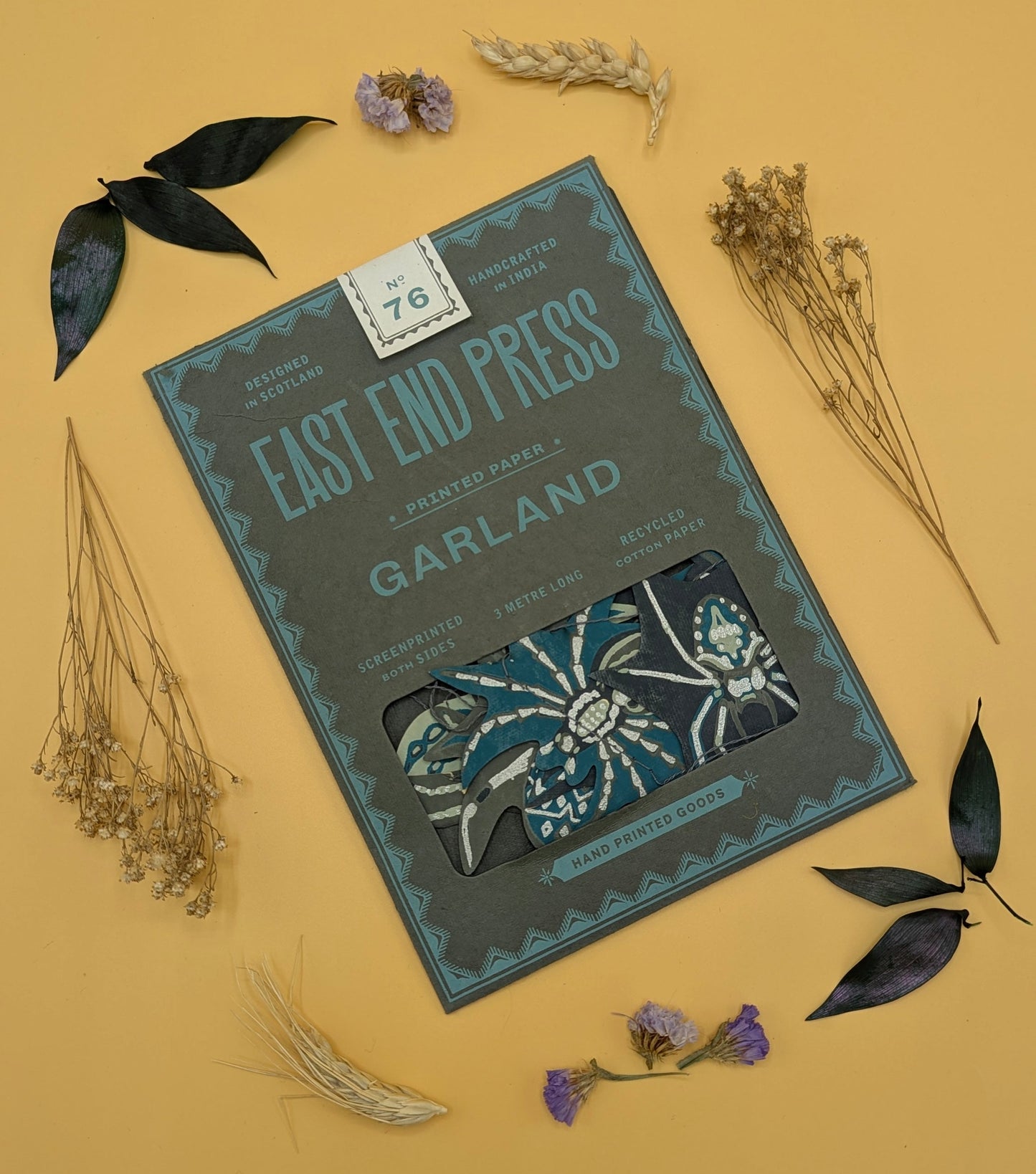 Creeping Spider Sewn Garland by East End Press