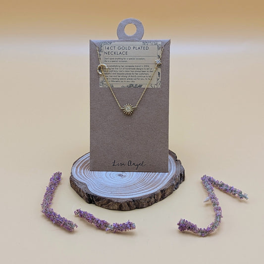 Sun and Moon Chain Necklace in Gold