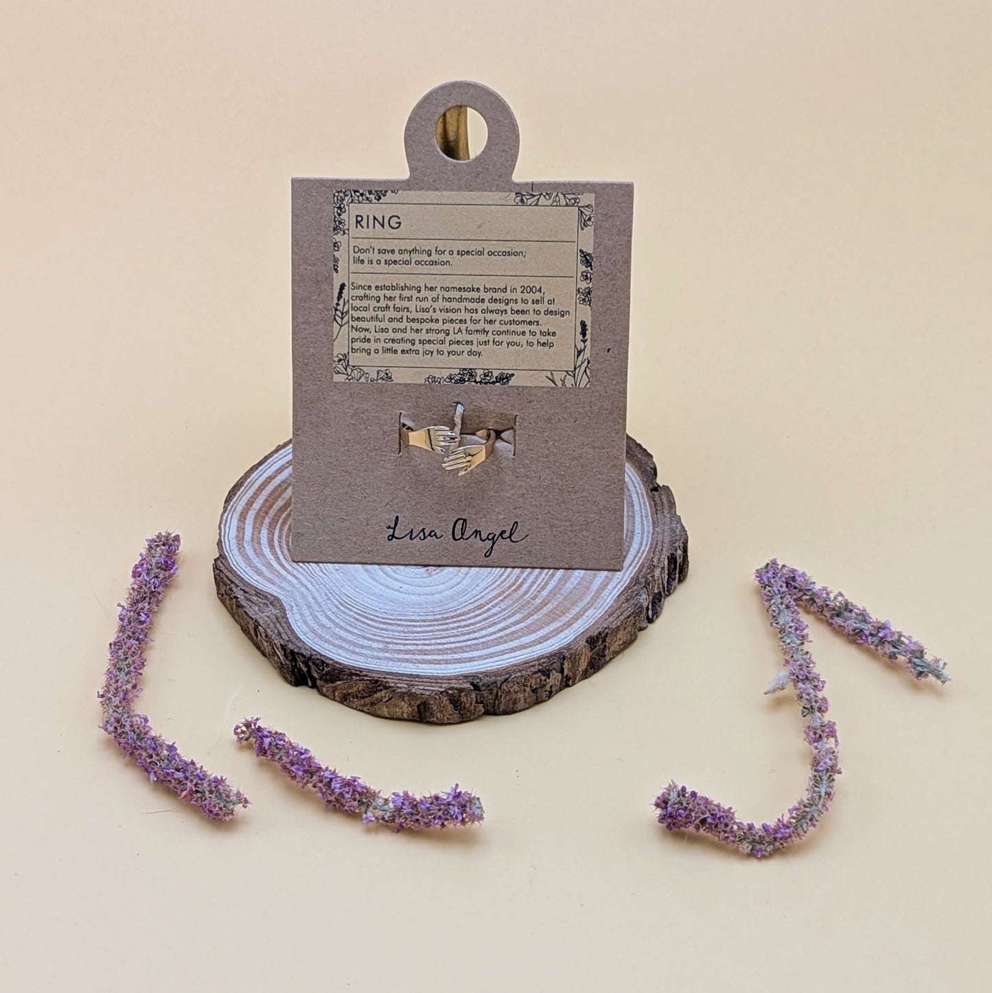 Adjustable Gold Hug Hands Ring