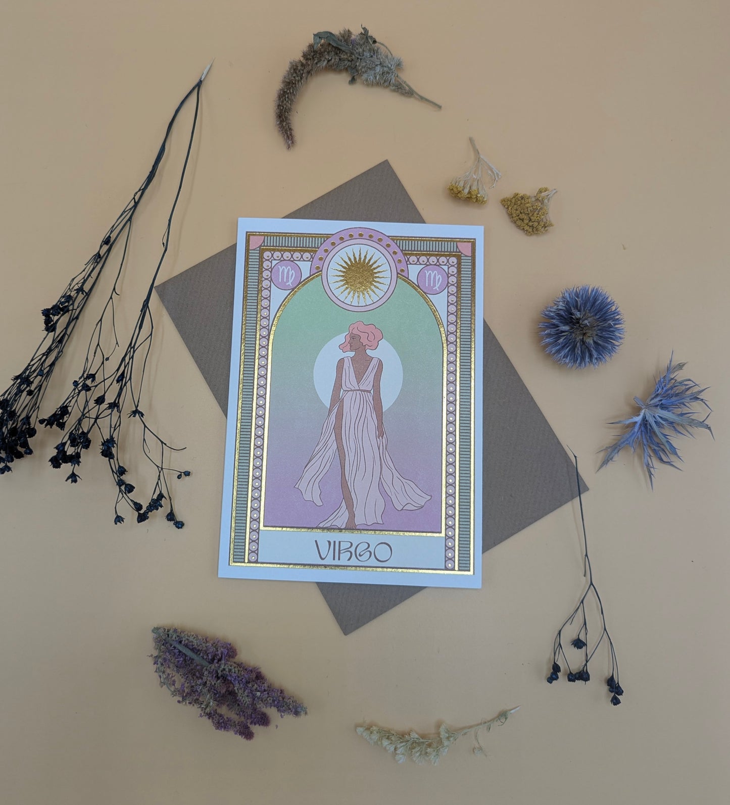 Virgo Zodiac Card