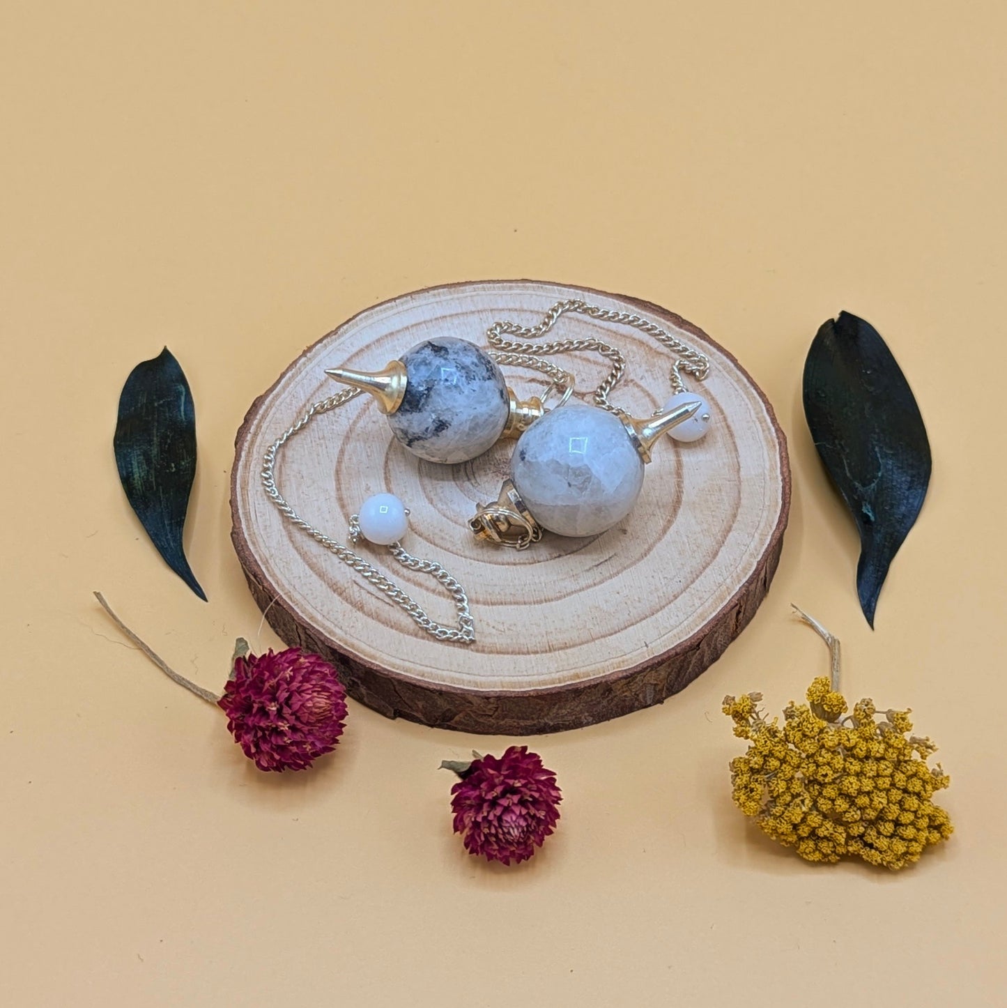 Sphere Pendulums - Rainbow Moonstone