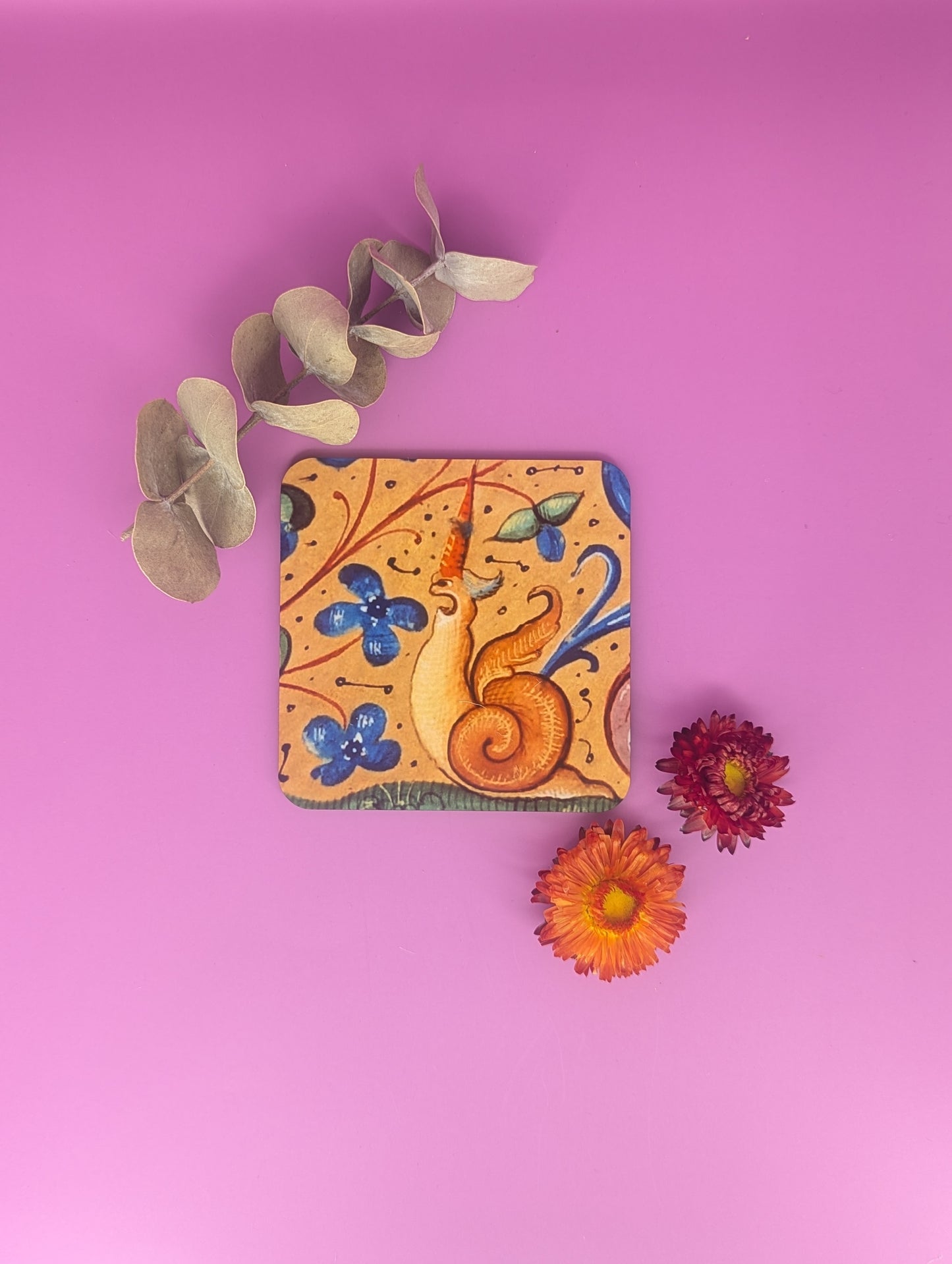 'Medieval Snails' Coasters