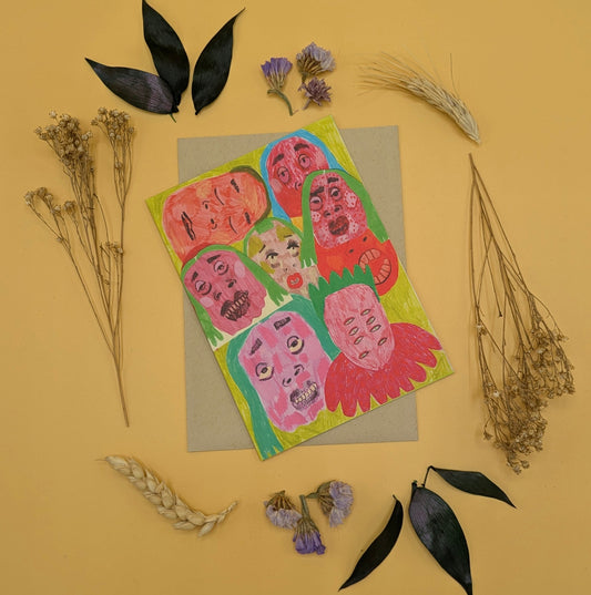 ‘Shrunken Heads’ Greeting Card
