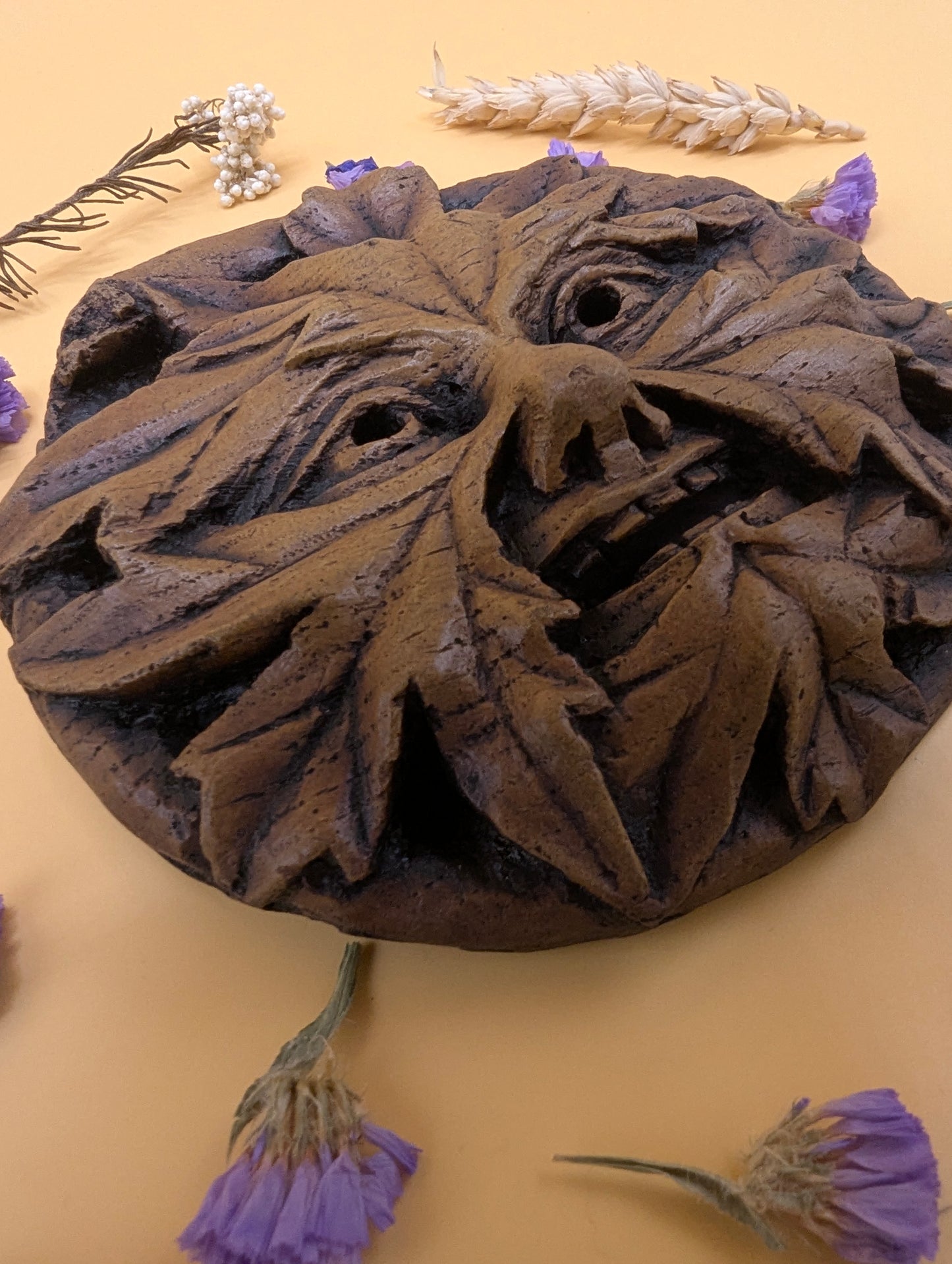 Gothic Green Man - Reproduction Medieval Cathedral Carving