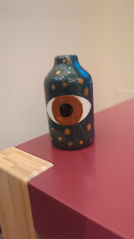 Brown Eyed' Bottle Vase by Ciara Veronica Dunne