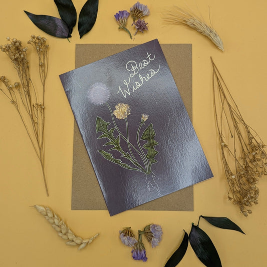 ‘Dandelion Best Wishes’ Greeting Card