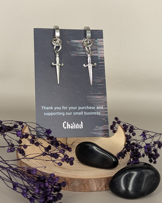 'HEARTBREAKER' Dagger Earrings