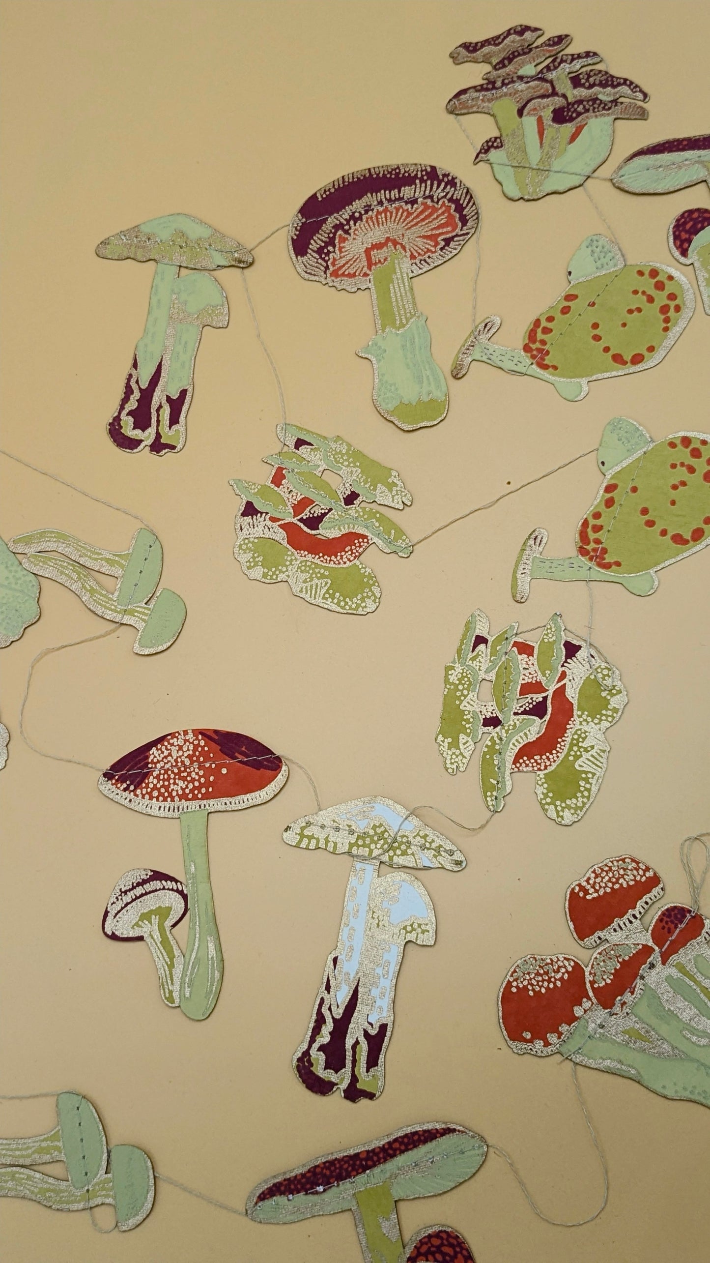 'Mushroom' Paper Garland by East End Press