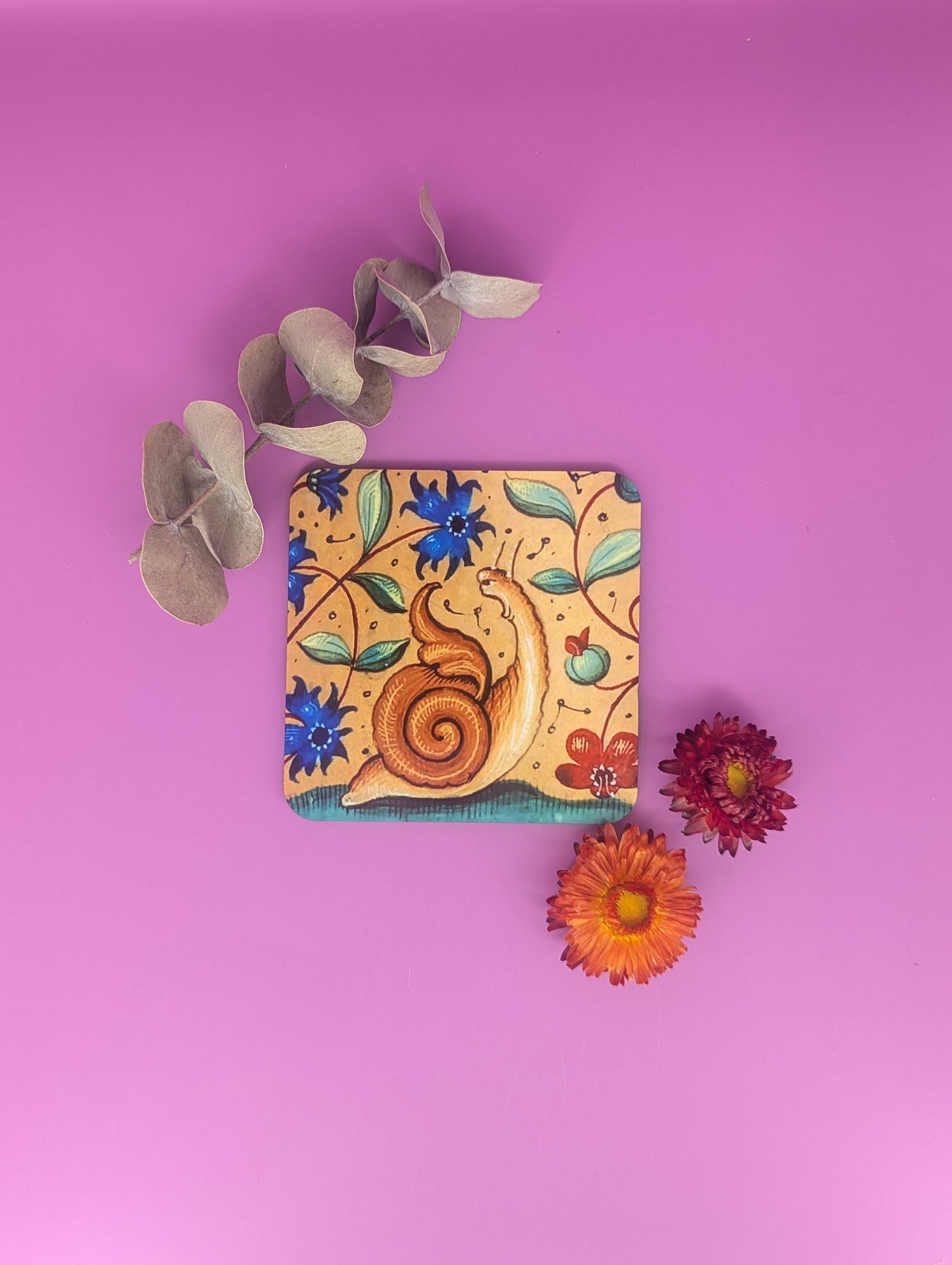 'Medieval Snails' Coasters