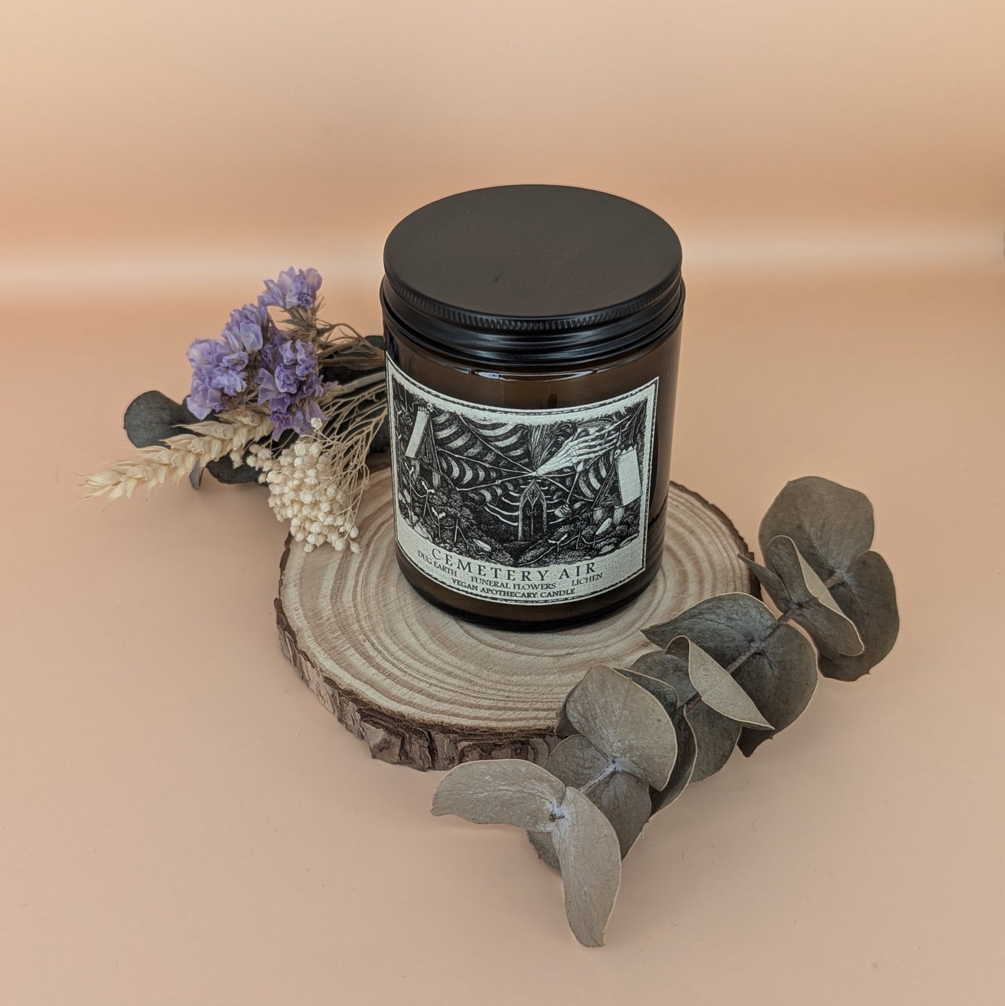 Single Wick Apothecary Candle: "Cemetery Air"