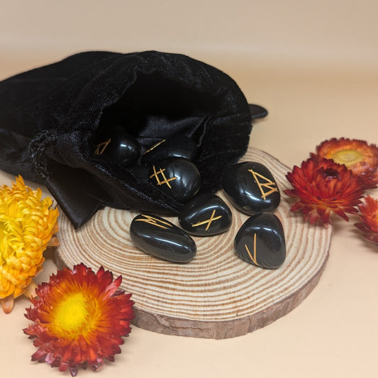 Black Jasper - Crystal Rune Stones