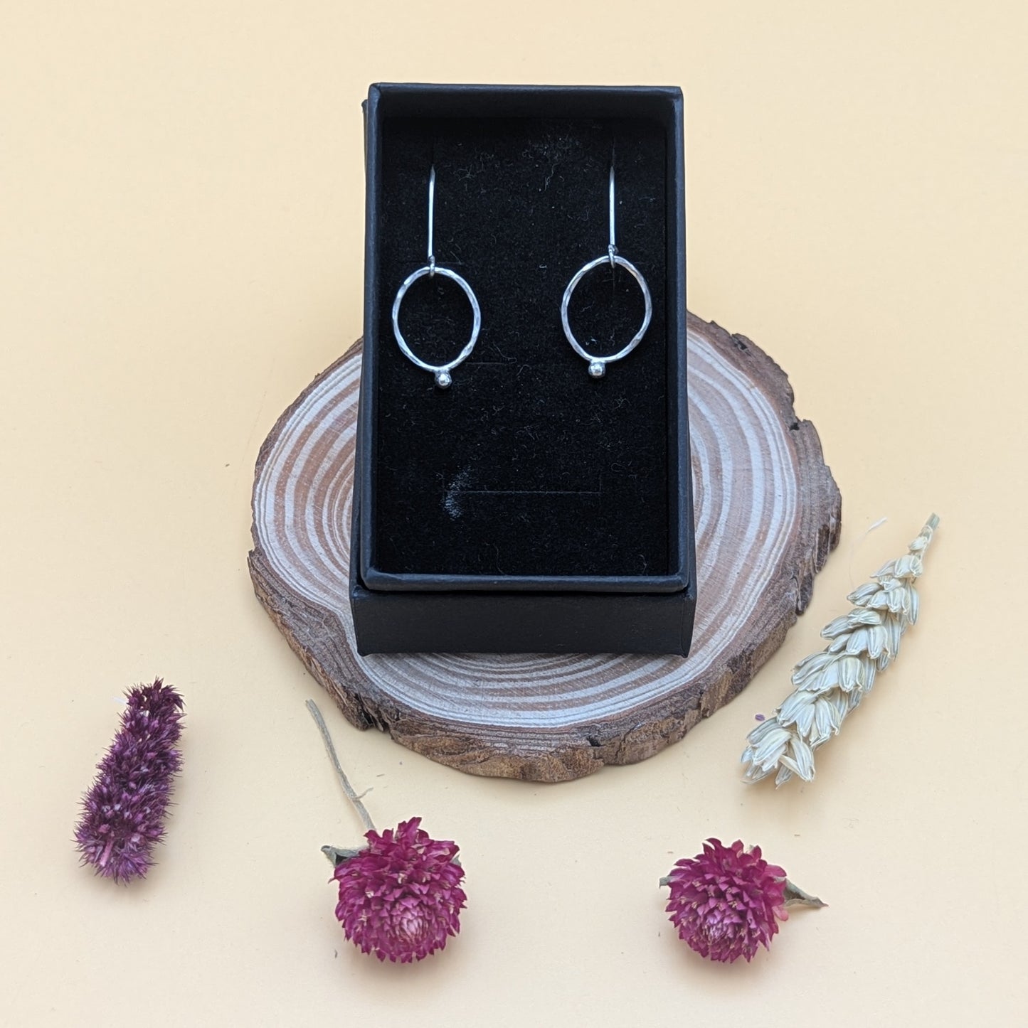 Silver Oval Earrings