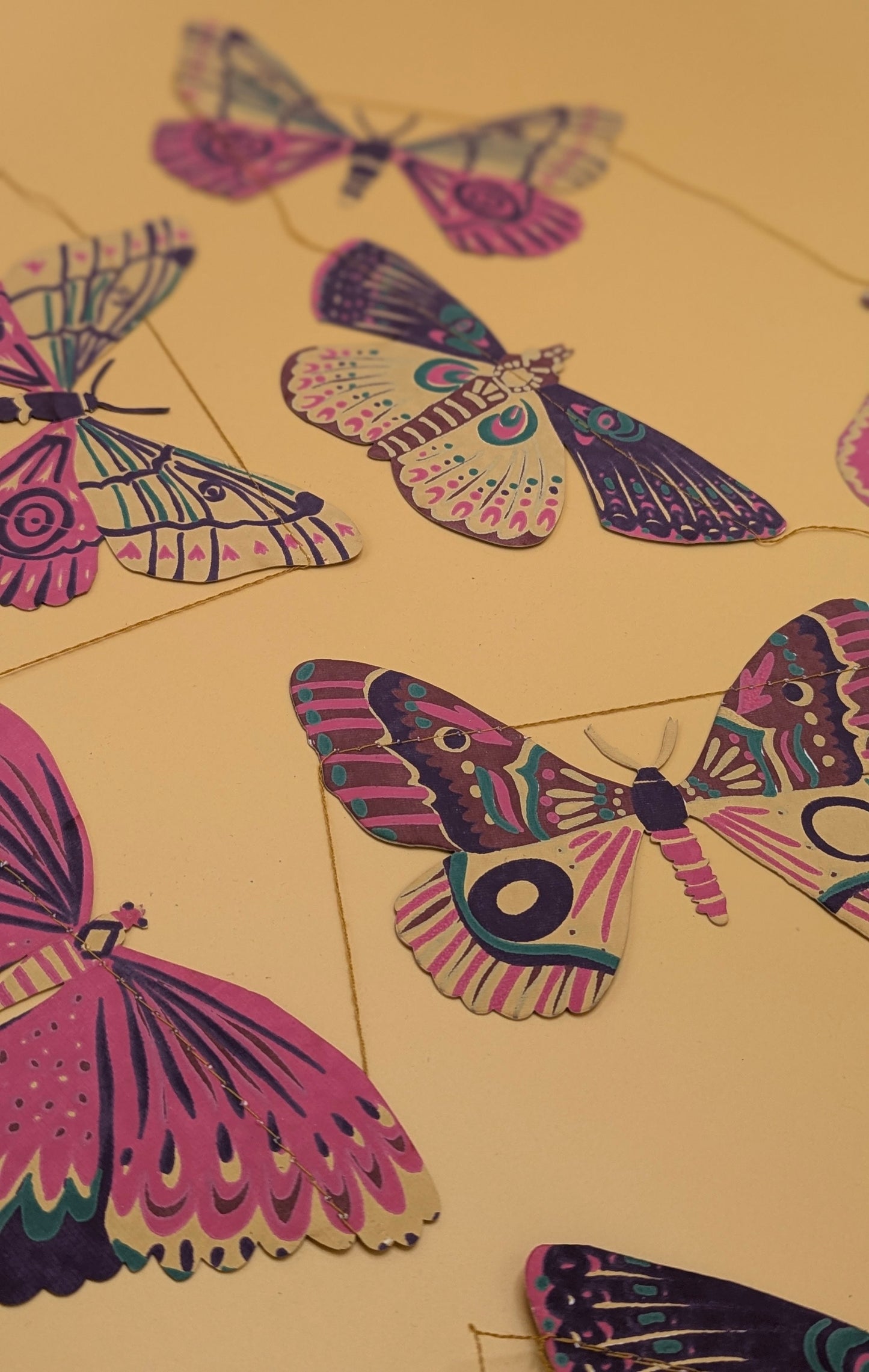 Colourful Butterflies Sewn Garland by East End Press
