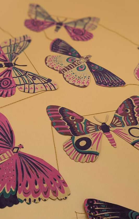 Colourful Butterflies Sewn Garland by East End Press