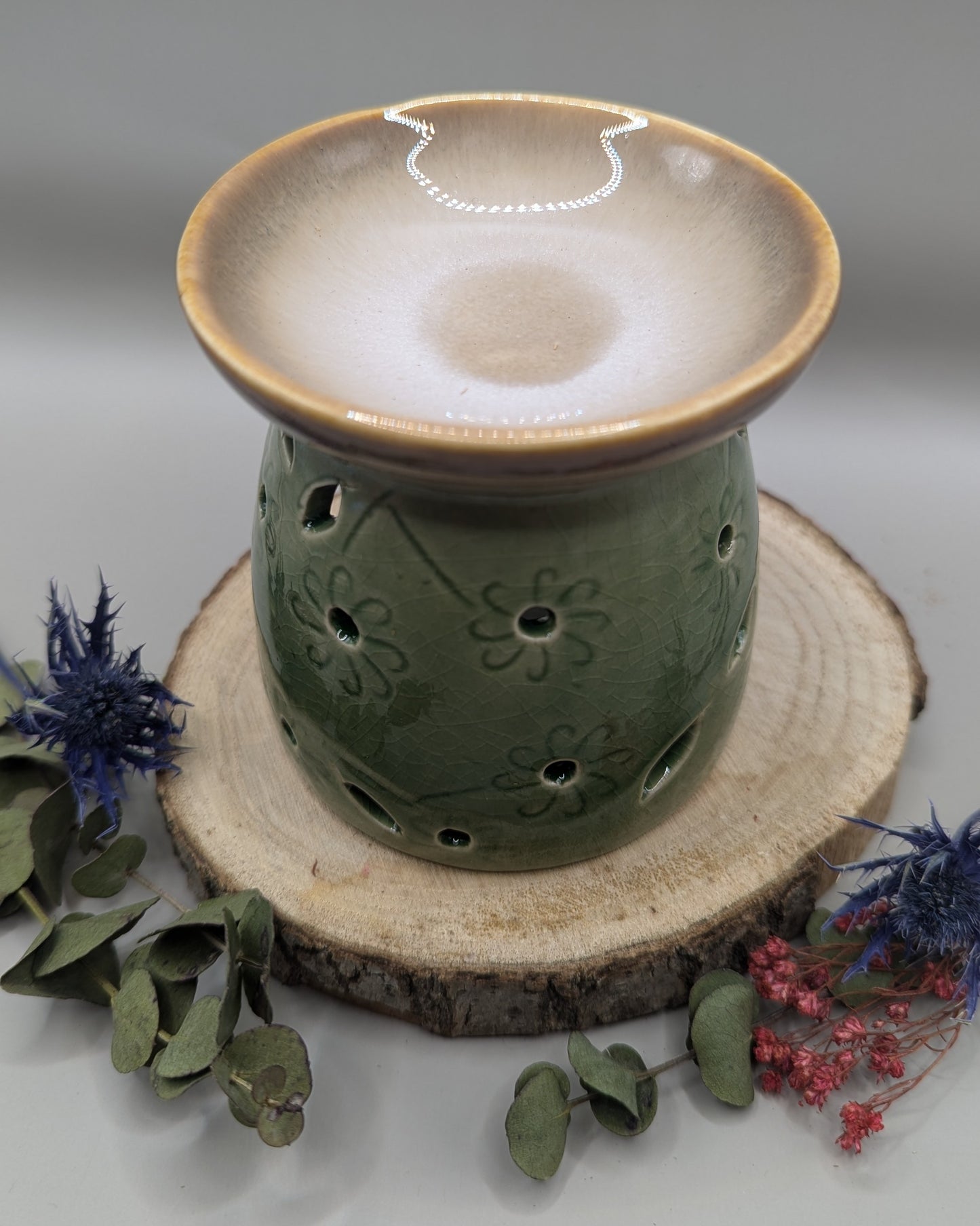 Ceramic Oil Burner - Moss