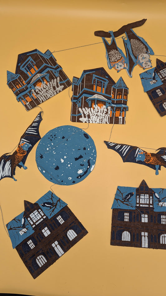 'Haunted House' Paper Garland by East End Press