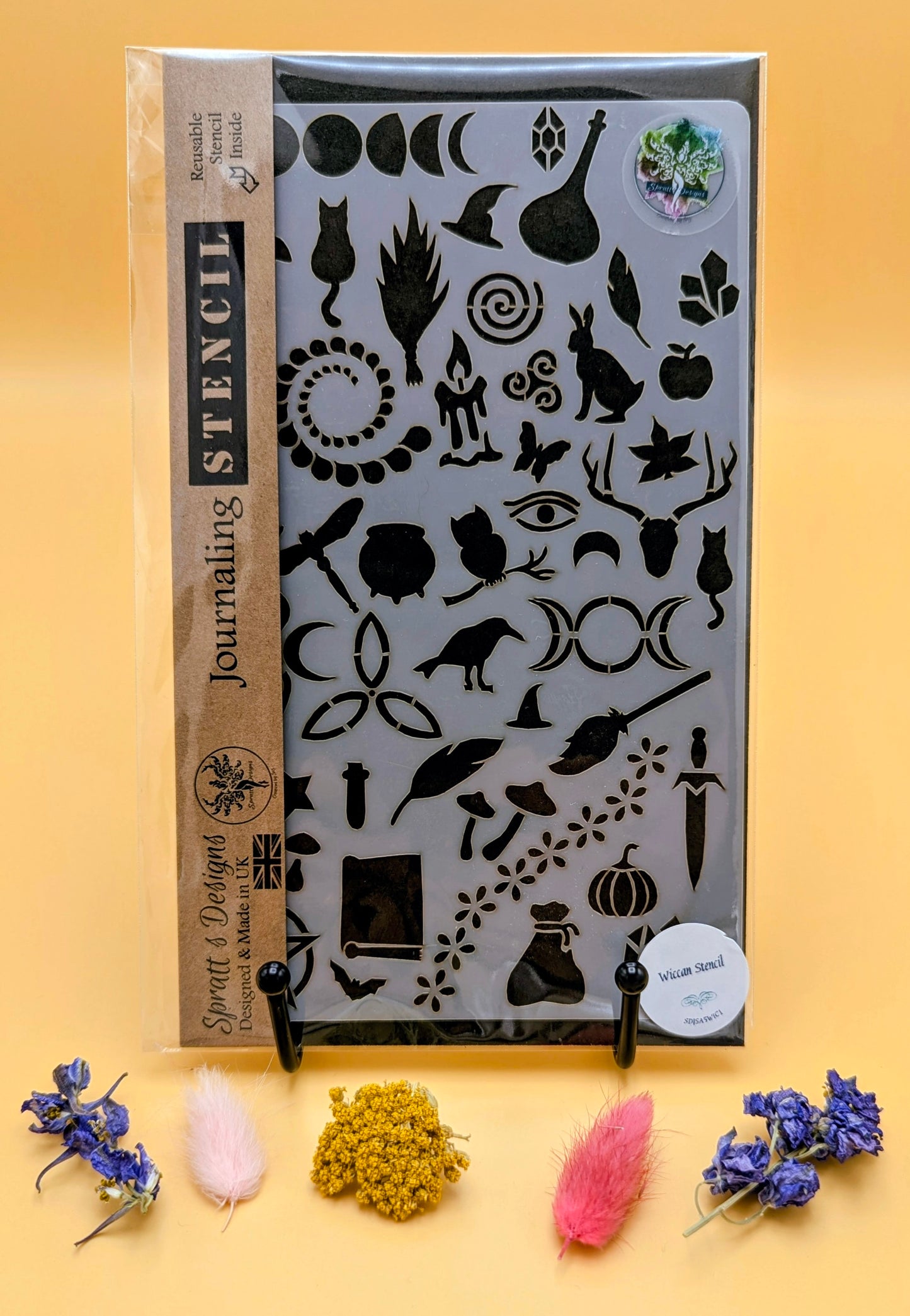 Wiccan Journal Stencil