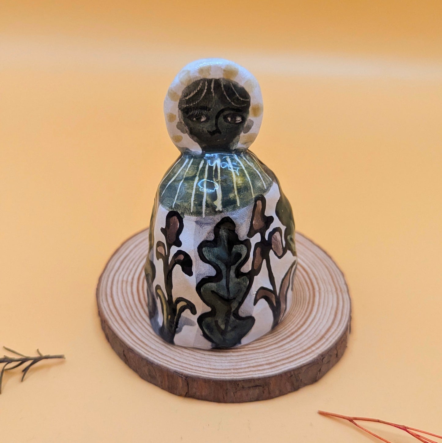 'Green Halo' Ceramic Candle Snuffer by Ciara Veronica Dunne