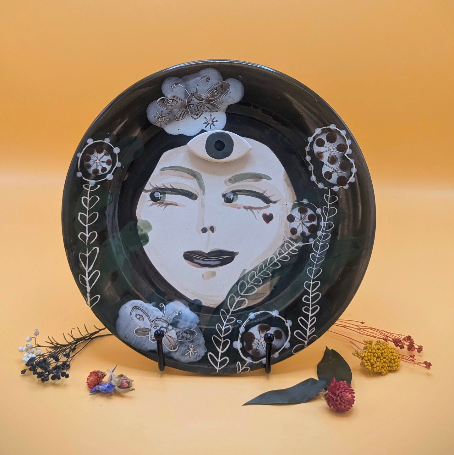 'Mysteriosa' Ceramic Plate by Ciara Veronica Dunne