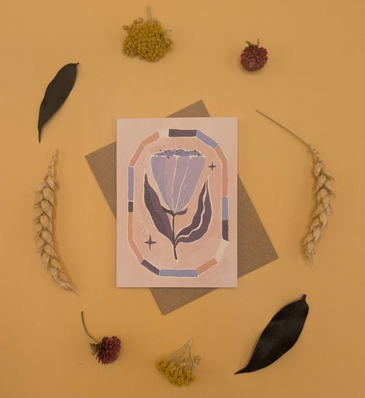 Framed Flower Mini Card | Mini Greeting Cards | Floral Cards