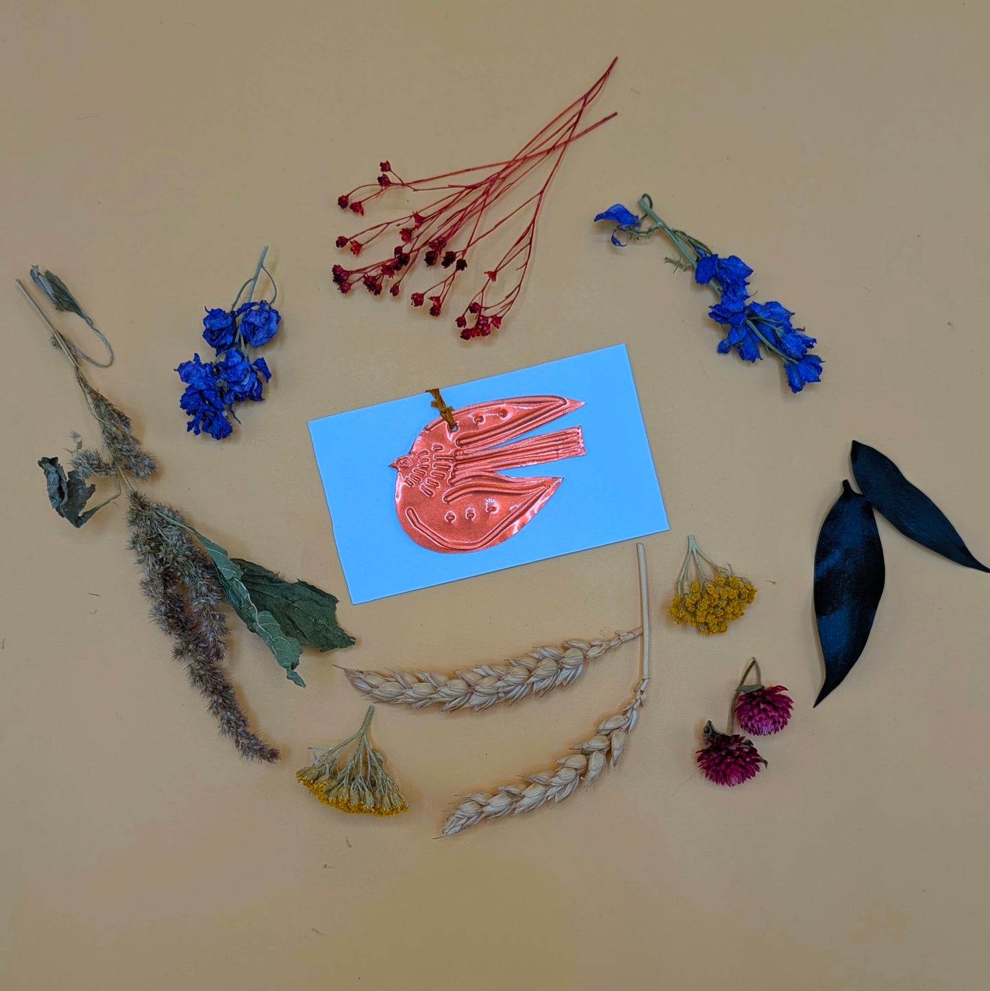 Mini Copper Bird Decoration by Freya Morgan