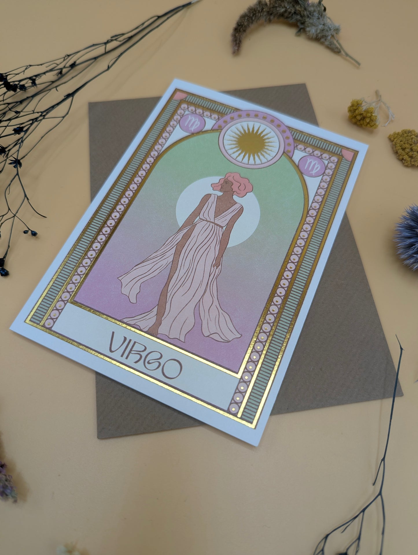 Virgo Zodiac Card